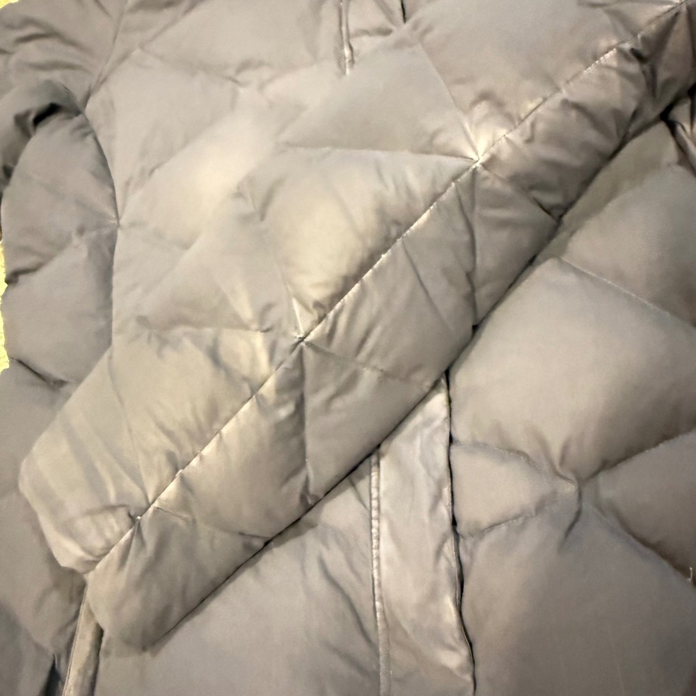 The North Face Metropolis Down Parka Navy Blue Diamond Quilted Puffer Jacket XL - Picture 6 of 11
